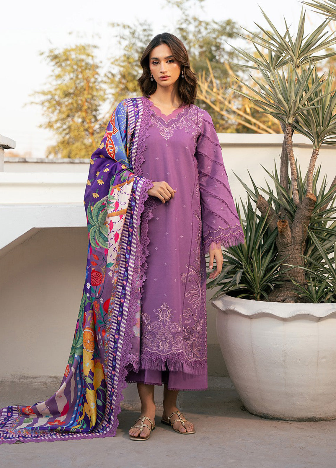Hazel By Bin Ilyas Embroidered Lawn 3 Piece Unstitched Suit BI25HPE BHS-71A Hazel By Bin Ilyas Embroidered Lawn 3 Piece Unstitched Suit BI25HPE BHS-71A