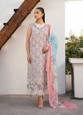 Hazel By Bin Ilyas Embroidered Lawn 3 Piece Unstitched Suit BI25HPE BHS-72A