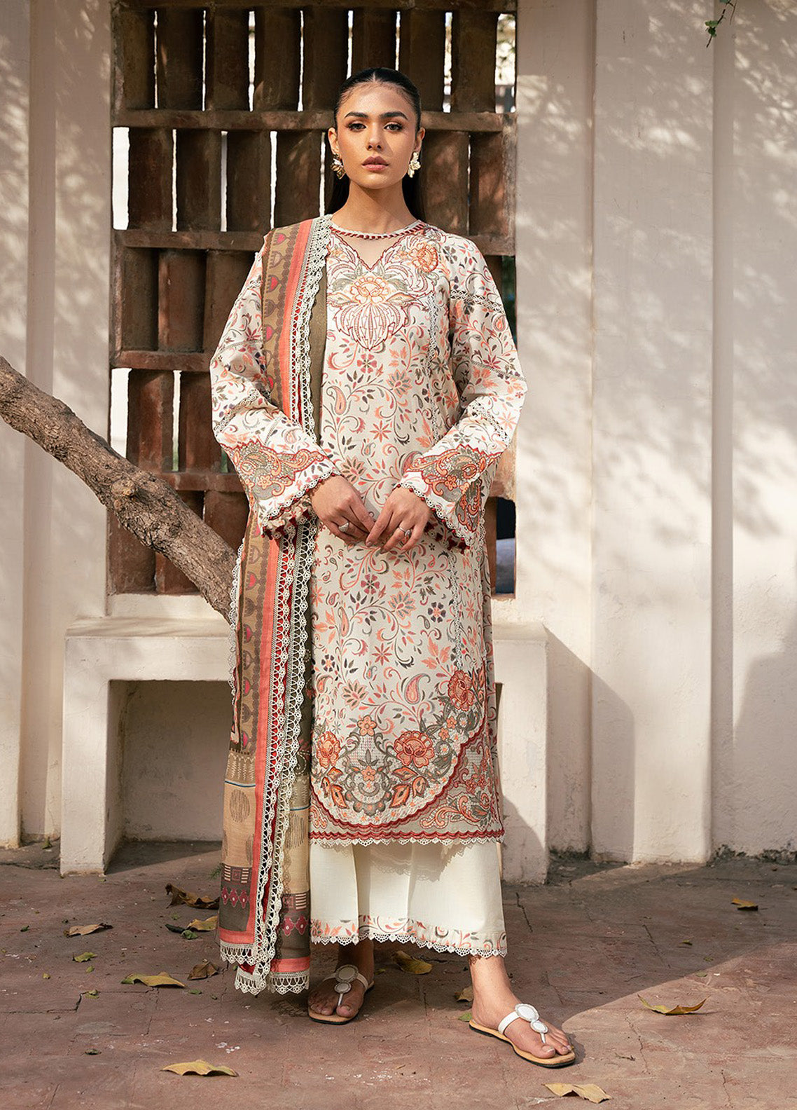 Hazel By Bin Ilyas Embroidered Lawn 3 Piece Unstitched Suit BI25HPE BHS-73A Hazel By Bin Ilyas Embroidered Lawn 3 Piece Unstitched Suit BI25HPE BHS-73A
