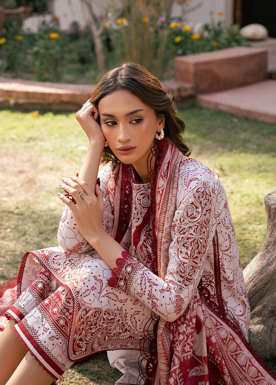Hazel By Bin Ilyas Embroidered Lawn 3 Piece Unstitched Suit BI25HPE BHS-74B Hazel By Bin Ilyas Embroidered Lawn 3 Piece Unstitched Suit BI25HPE BHS-74B