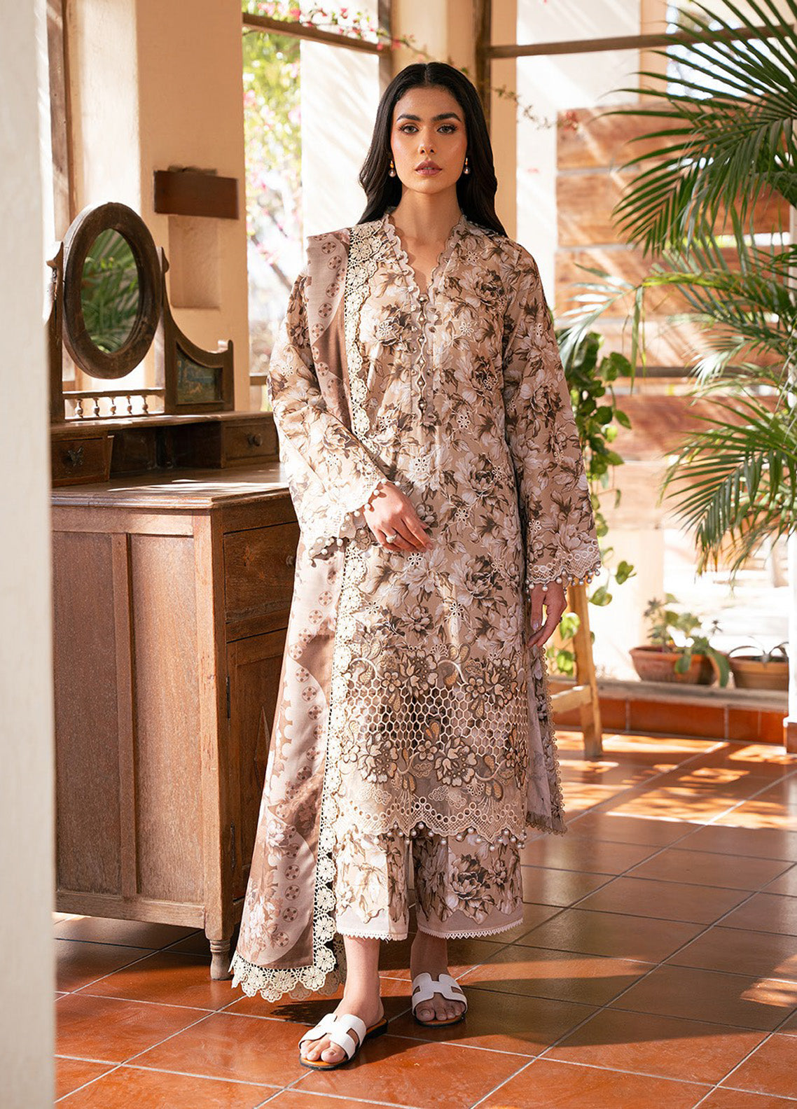 Hazel By Bin Ilyas Embroidered Lawn 3 Piece Unstitched Suit BI25HPE BHS-75B Hazel By Bin Ilyas Embroidered Lawn 3 Piece Unstitched Suit BI25HPE BHS-75B