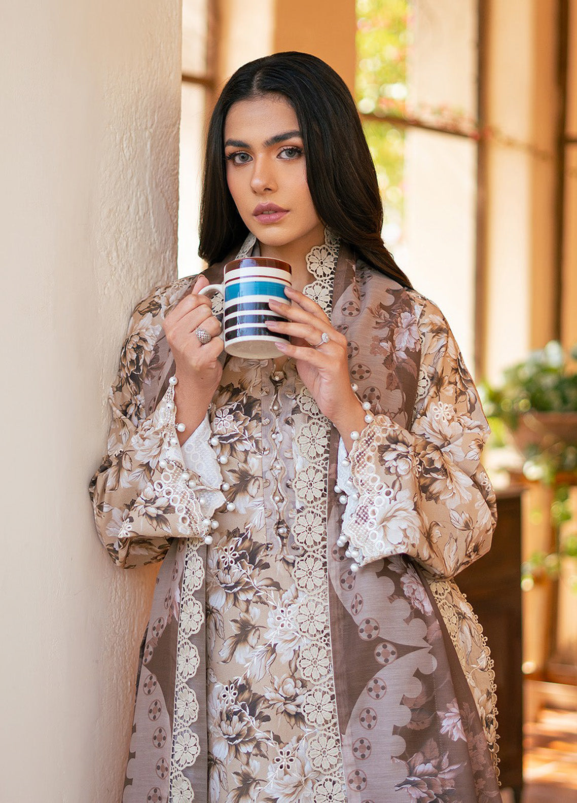 Hazel By Bin Ilyas Embroidered Lawn 3 Piece Unstitched Suit BI25HPE BHS-75B Hazel By Bin Ilyas Embroidered Lawn 3 Piece Unstitched Suit BI25HPE BHS-75B