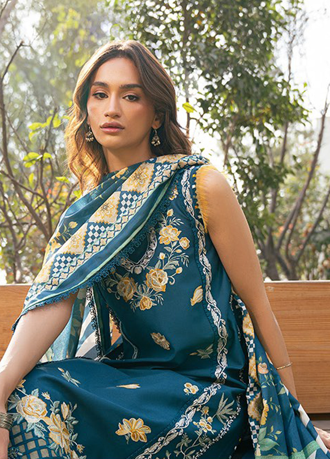 Hazel By Bin Ilyas Embroidered Lawn 3 Piece Unstitched Suit BI25HPE BHS-77B Hazel By Bin Ilyas Embroidered Lawn 3 Piece Unstitched Suit BI25HPE BHS-77B