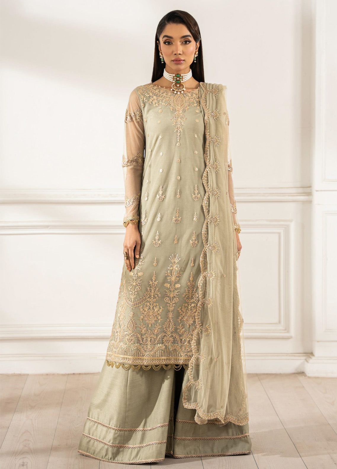 Heer By Zarif Embroidered Net 3 Piece Unstitched Suit ZF25HF Z-01 LEILA Heer By Zarif Embroidered Net 3 Piece Unstitched Suit ZF25HF Z-01 LEILA