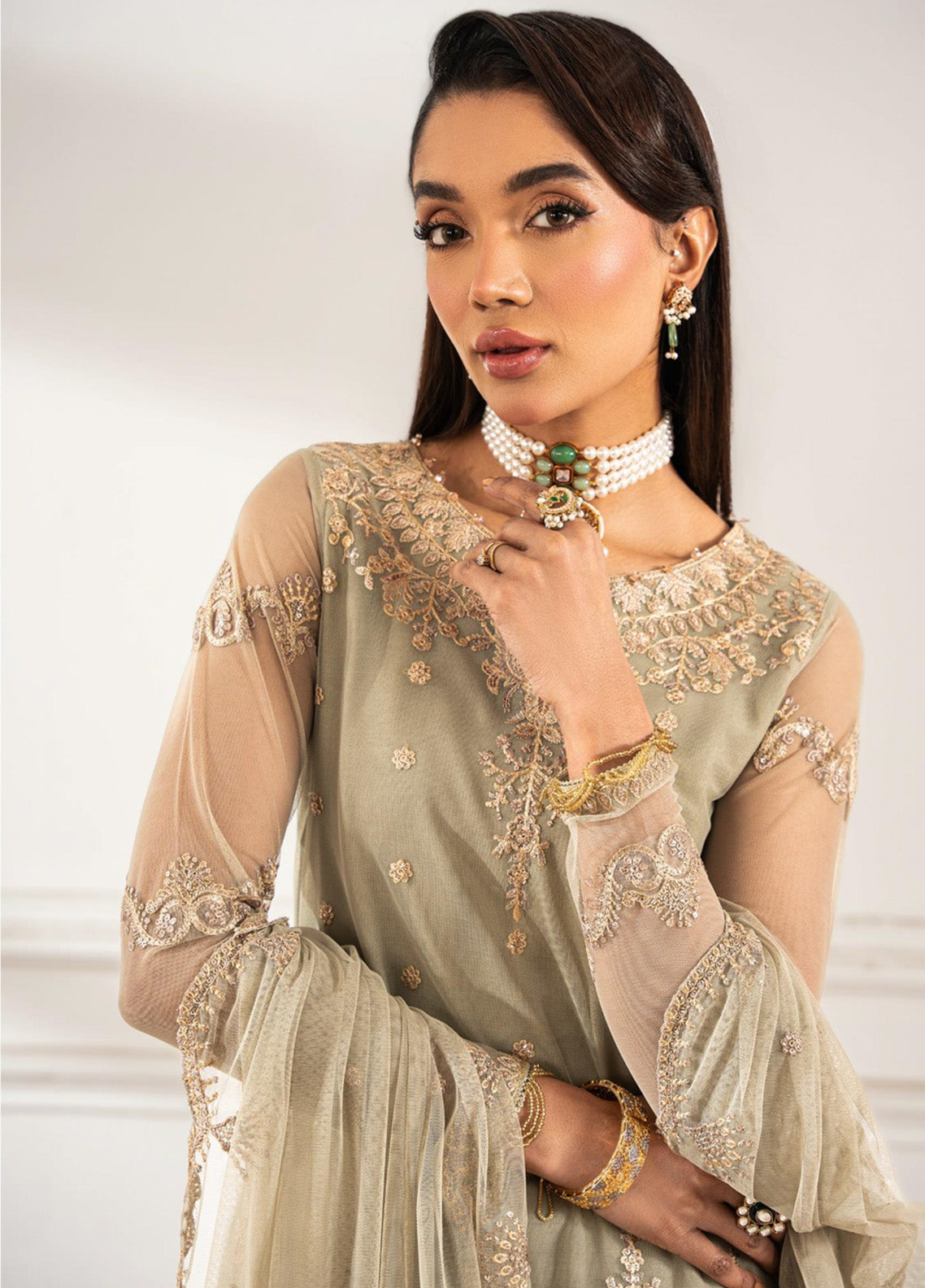 Heer By Zarif Embroidered Net 3 Piece Unstitched Suit ZF25HF Z-01 LEILA Heer By Zarif Embroidered Net 3 Piece Unstitched Suit ZF25HF Z-01 LEILA