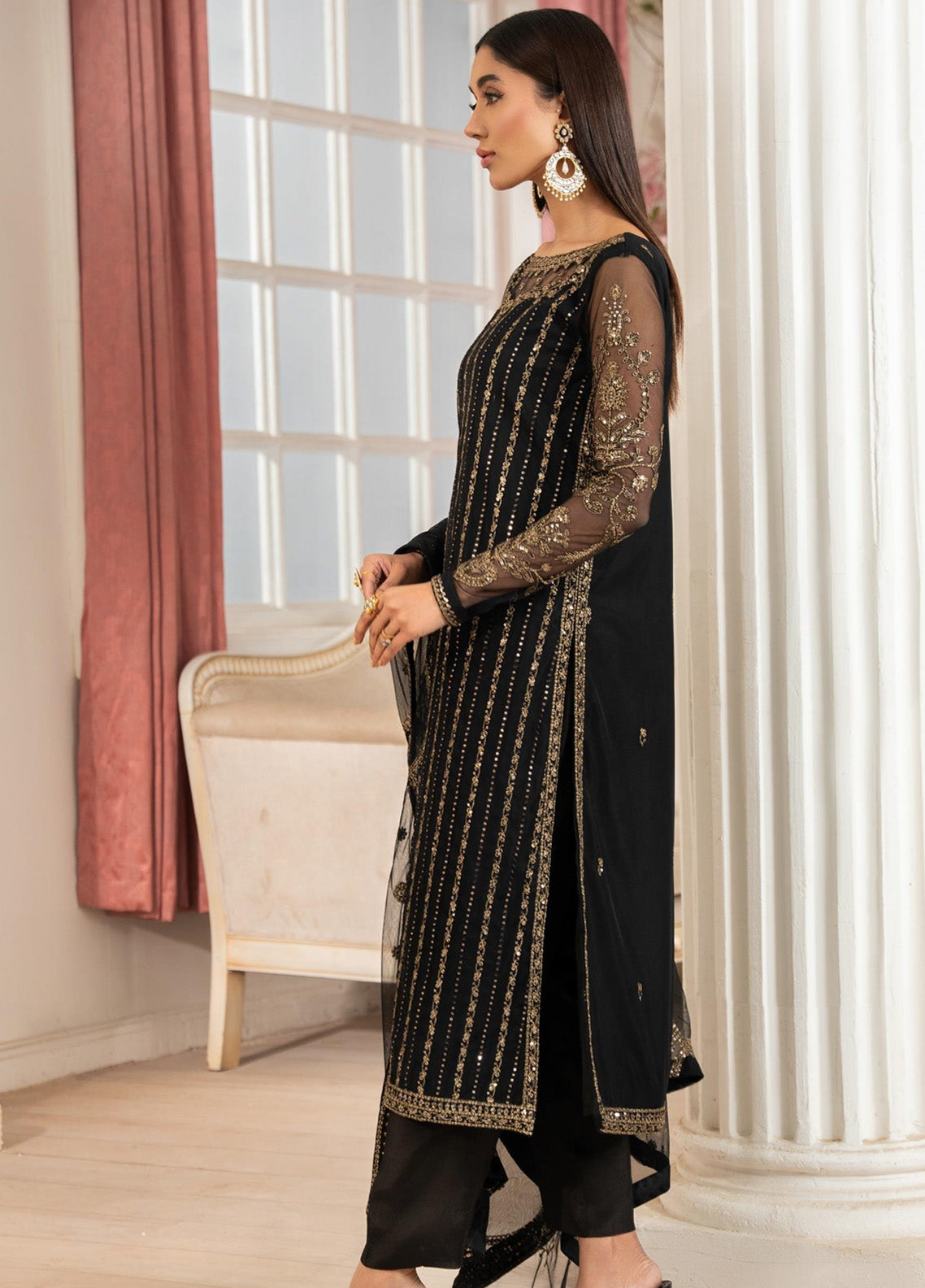 Heer By Zarif Embroidered Net 3 Piece Unstitched Suit ZF25HF Z-02 YASNA Heer By Zarif Embroidered Net 3 Piece Unstitched Suit ZF25HF Z-02 YASNA