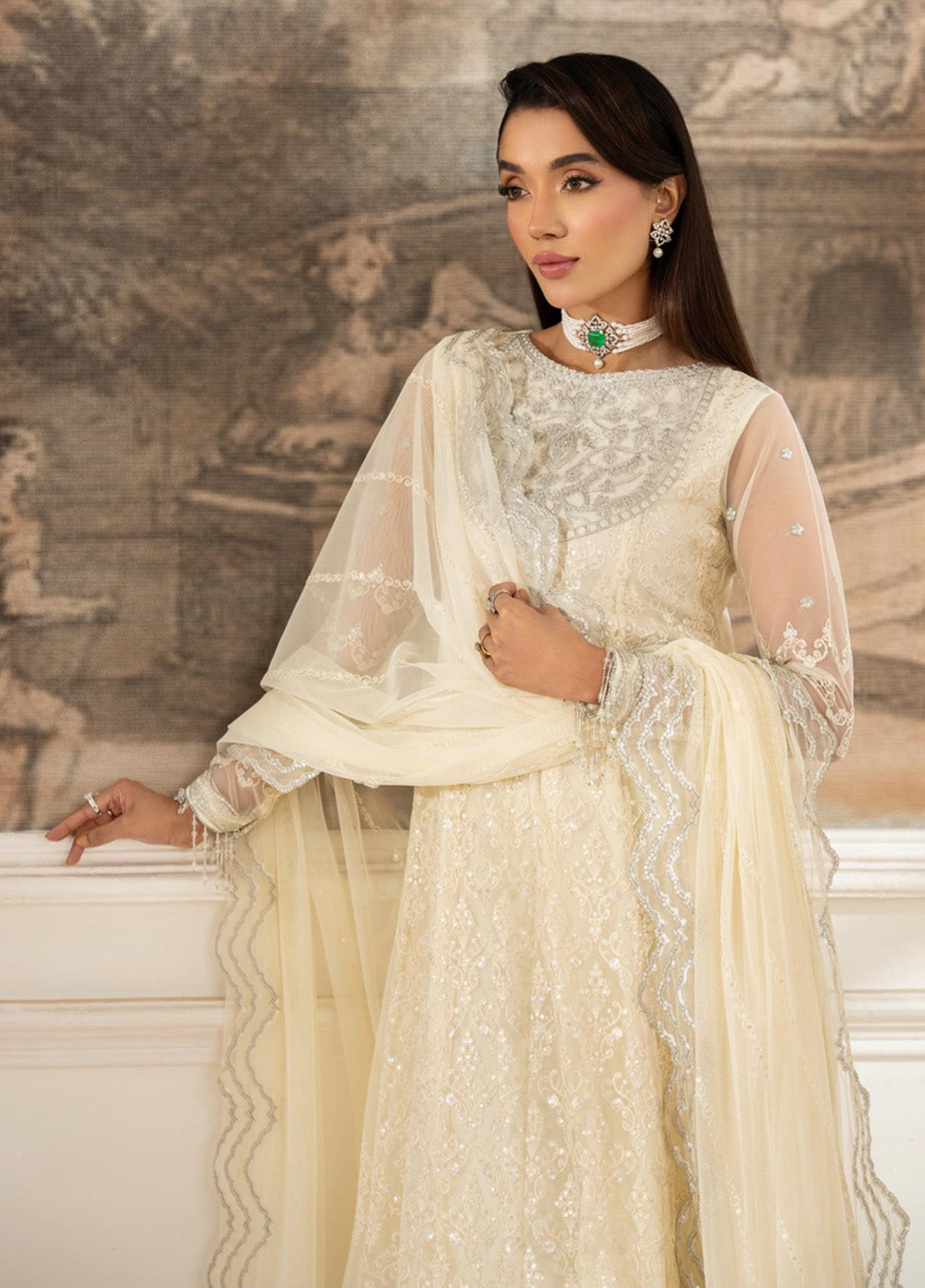 Heer By Zarif Embroidered Net 3 Piece Unstitched Suit ZF25HF Z-03 AYDA Heer By Zarif Embroidered Net 3 Piece Unstitched Suit ZF25HF Z-03 AYDA