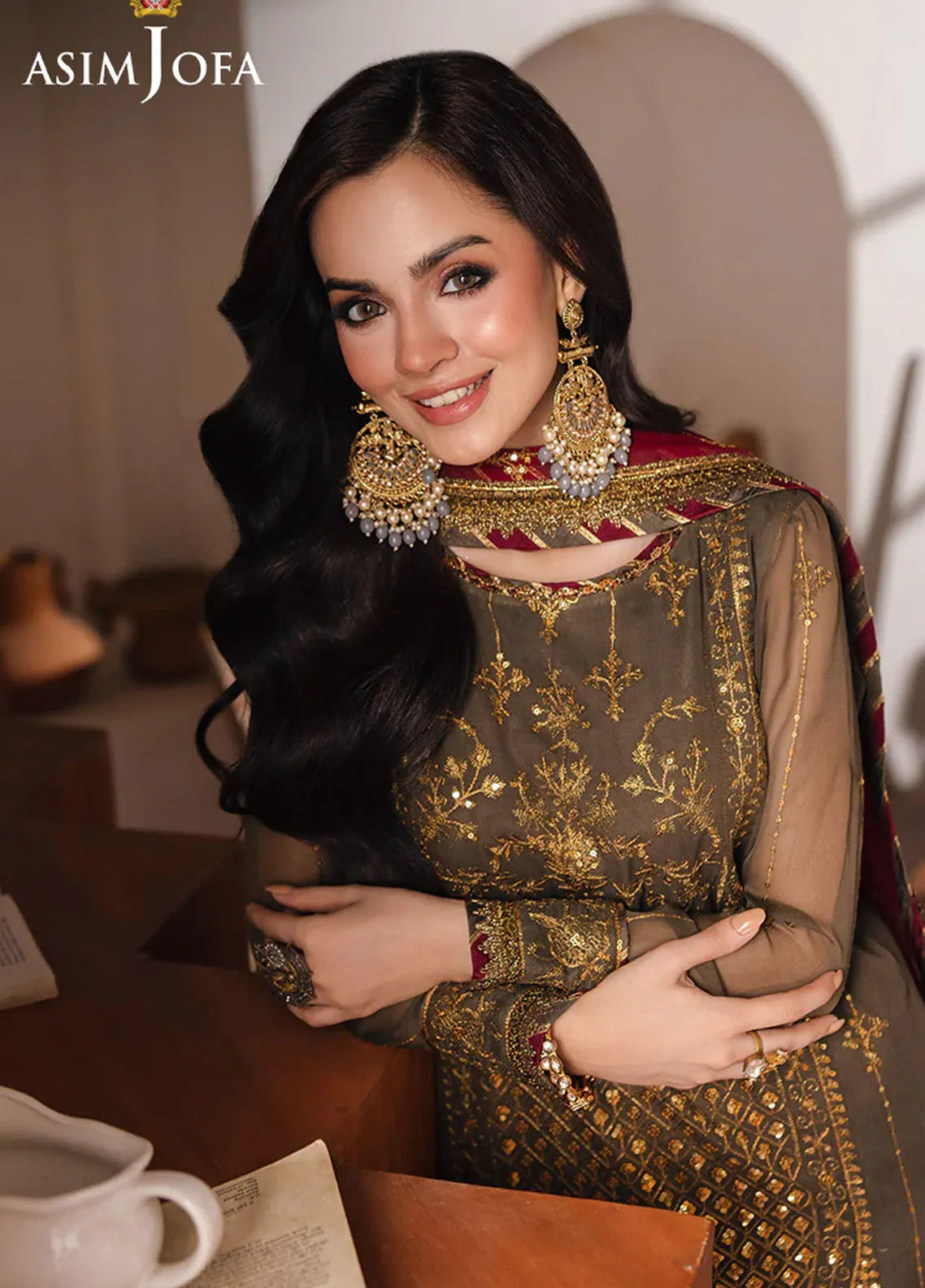 Heeriye By Asim Jofa Embroidered Chiffon 3 Piece Unstitched Suit AJ25H D-AJHE-06 Heeriye By Asim Jofa Embroidered Chiffon 3 Piece Unstitched Suit AJ25H D-AJHE-06