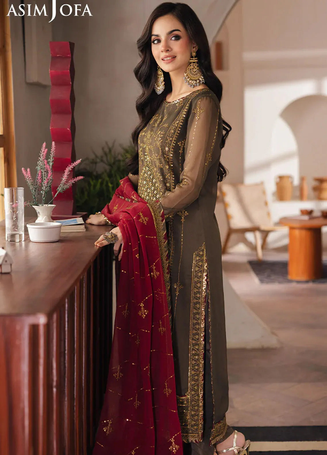 Heeriye By Asim Jofa Embroidered Chiffon 3 Piece Unstitched Suit AJ25H D-AJHE-06 Heeriye By Asim Jofa Embroidered Chiffon 3 Piece Unstitched Suit AJ25H D-AJHE-06