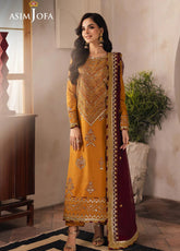 Heeriye By Asim Jofa Embroidered Chiffon 3 Piece Unstitched Suit AJ25H D-AJHE-07