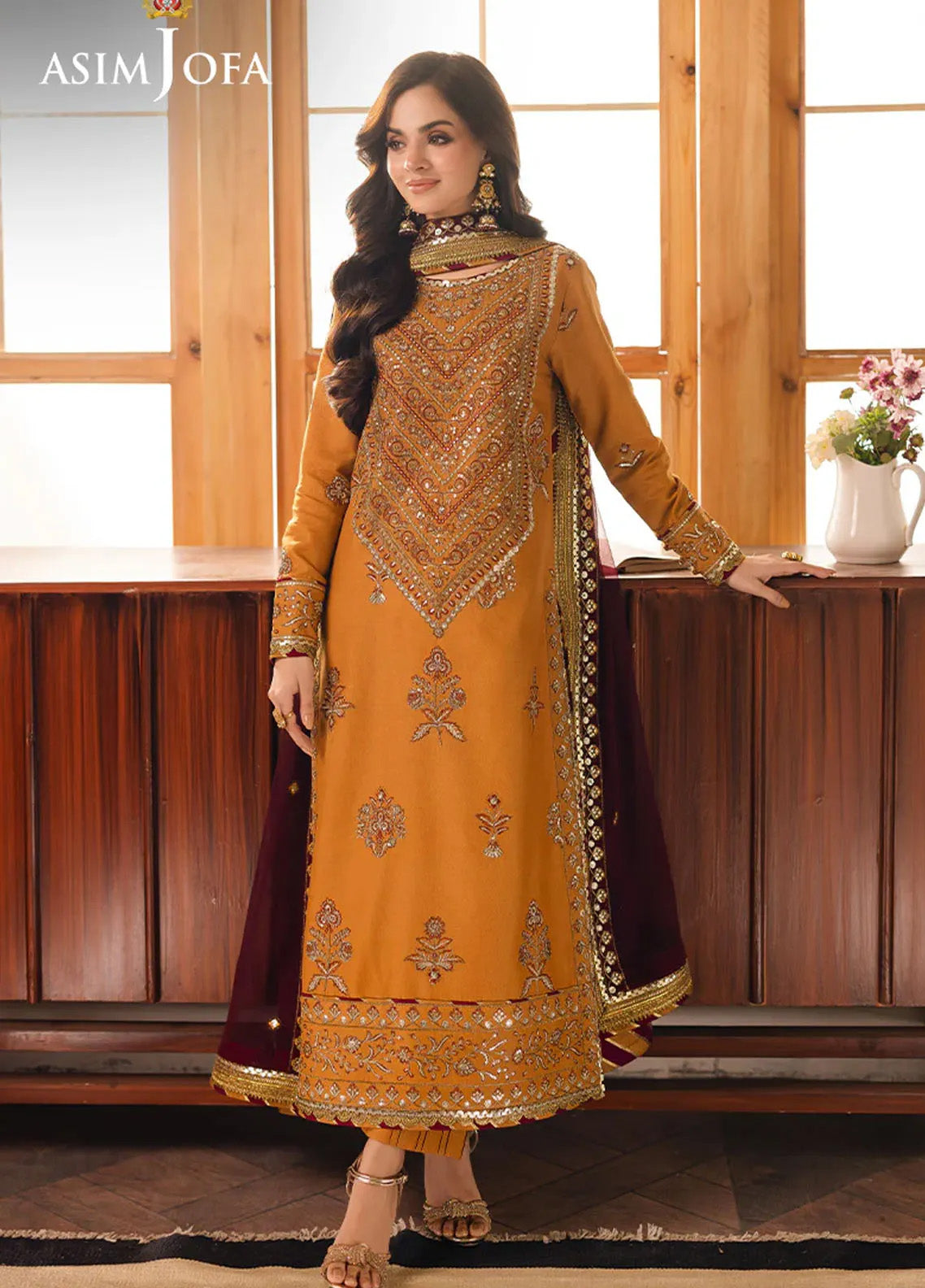 Heeriye By Asim Jofa Embroidered Chiffon 3 Piece Unstitched Suit AJ25H D-AJHE-07 Heeriye By Asim Jofa Embroidered Chiffon 3 Piece Unstitched Suit AJ25H D-AJHE-07