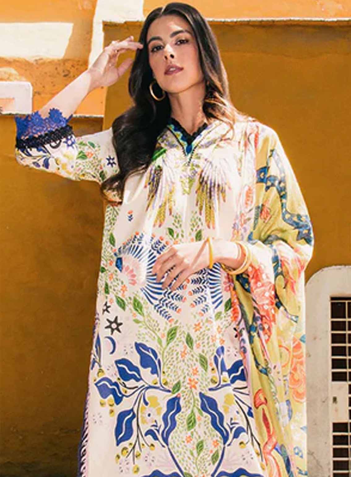 Hemline La Dolce By Mushq Printed Lawn 3 Piece Unstitched Suit MQ25HLDV2 D-2B MAGNOLIAS Hemline La Dolce By Mushq Printed Lawn 3 Piece Unstitched Suit MQ25HLDV2 D-2B MAGNOLIAS