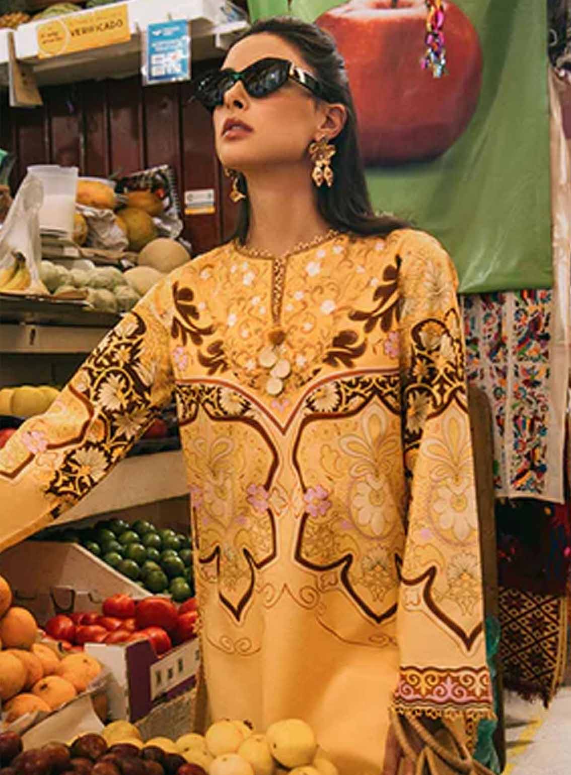 Hemline La Dolce By Mushq Printed Lawn 3 Piece Unstitched Suit MQ25HLDV2 D-3A BLOSSING ALMOND Hemline La Dolce By Mushq Printed Lawn 3 Piece Unstitched Suit MQ25HLDV2 D-3A BLOSSING ALMOND