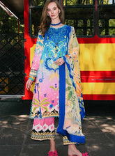 Hemline La Dolce By Mushq Printed Lawn 3 Piece Unstitched Suit MQ25HLDV2 D-6A NIGHT TERRACE