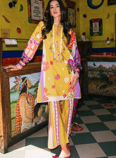 Hemline La Dolce By Mushq Printed Lawn 3 Piece Unstitched Suit MQ25HLDV2 D-7B THE DREAM