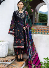 Hemline Mirasol By Mushq Printed Cambric 3 Piece Unstitched Suit MQ25HLMPC D-1A MEDI NOCHE