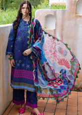 Hemline Mirasol By Mushq Printed Cambric 3 Piece Unstitched Suit MQ25HLMPC D-2A AMOR GRITO