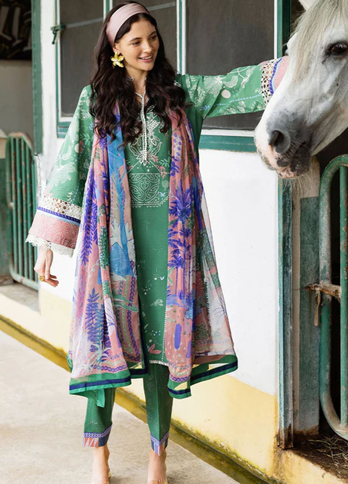 Hemline Mirasol By Mushq Printed Cambric 3 Piece Unstitched Suit MQ25HLMPC D-6A FLOR JAZMIN Hemline Mirasol By Mushq Printed Cambric 3 Piece Unstitched Suit MQ25HLMPC D-6A FLOR JAZMIN