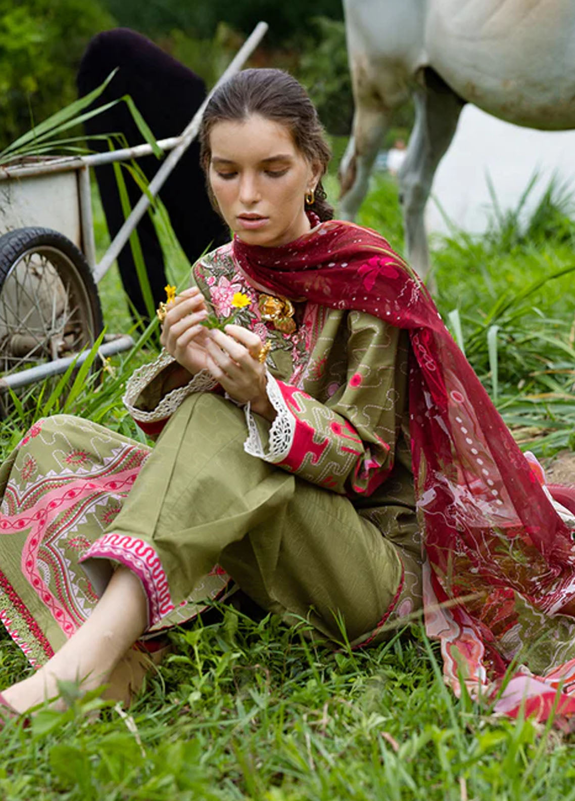 Hemline Mirasol By Mushq Printed Cambric 3 Piece Unstitched Suit MQ25HLMPC D-8A CIELO SOL Hemline Mirasol By Mushq Printed Cambric 3 Piece Unstitched Suit MQ25HLMPC D-8A CIELO SOL