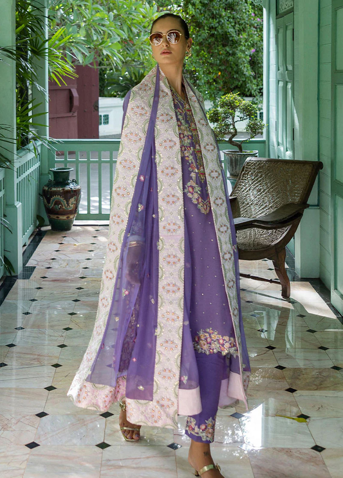 Hemline Nuvera By Mushq Embroidered Raw Silk 3 Piece Unstitched Suit MQ25HLNRS D-01 ELARIS Hemline Nuvera By Mushq Embroidered Raw Silk 3 Piece Unstitched Suit MQ25HLNRS D-01 ELARIS