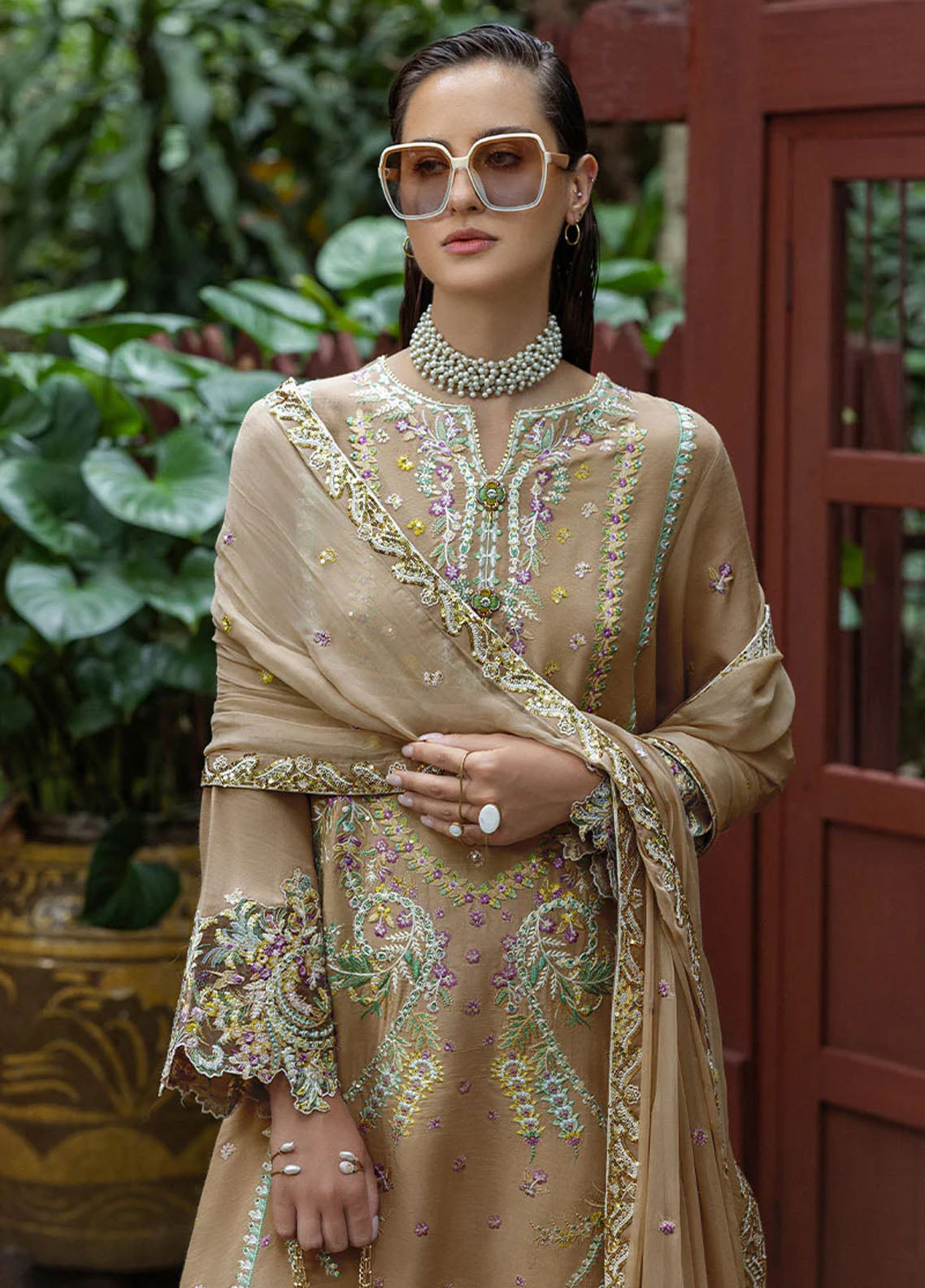 Hemline Nuvera By Mushq Embroidered Raw Silk 3 Piece Unstitched Suit MQ25HLNRS D-02 ARDENA Hemline Nuvera By Mushq Embroidered Raw Silk 3 Piece Unstitched Suit MQ25HLNRS D-02 ARDENA