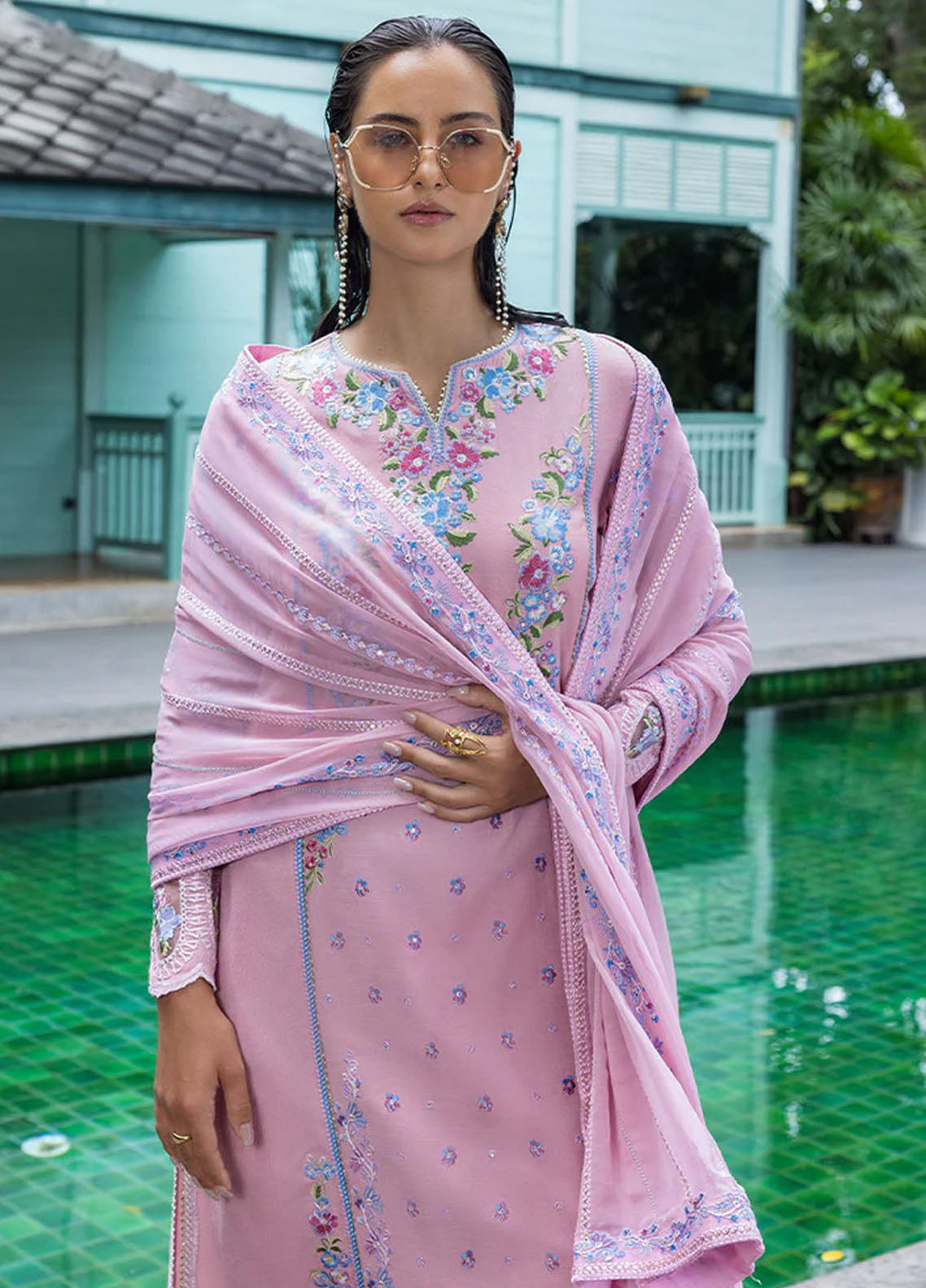 Hemline Nuvera By Mushq Embroidered Raw Silk 3 Piece Unstitched Suit MQ25HLNRS D-03 LEORE Hemline Nuvera By Mushq Embroidered Raw Silk 3 Piece Unstitched Suit MQ25HLNRS D-03 LEORE
