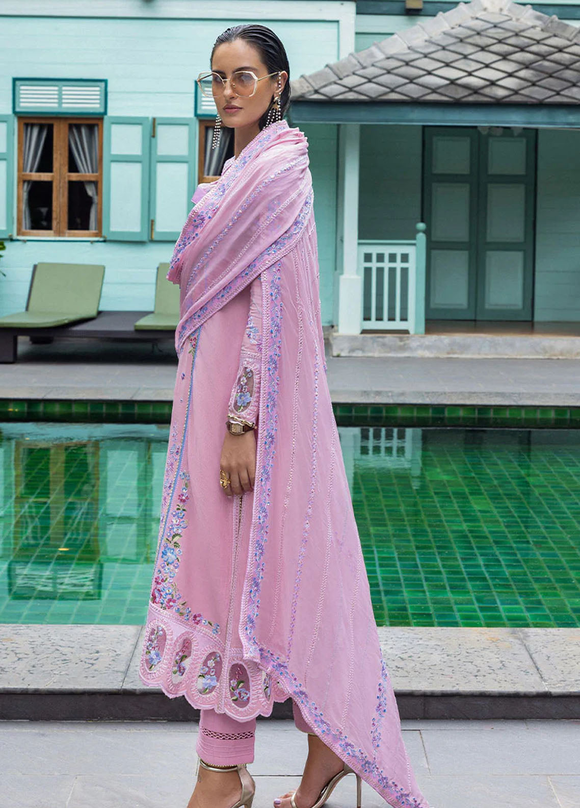 Hemline Nuvera By Mushq Embroidered Raw Silk 3 Piece Unstitched Suit MQ25HLNRS D-03 LEORE Hemline Nuvera By Mushq Embroidered Raw Silk 3 Piece Unstitched Suit MQ25HLNRS D-03 LEORE