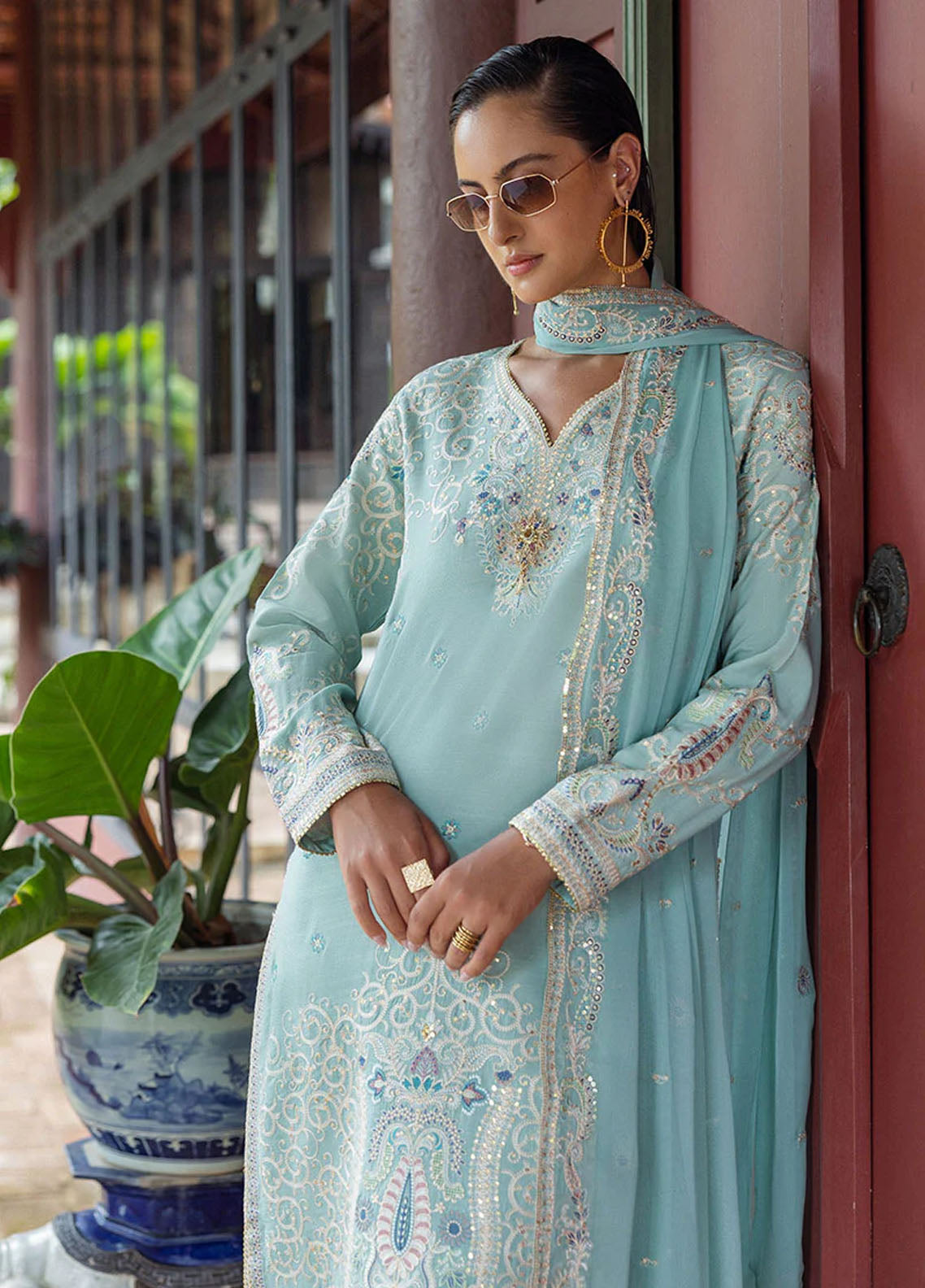 Hemline Nuvera By Mushq Embroidered Raw Silk 3 Piece Unstitched Suit MQ25HLNRS D-05 FREYELLE Hemline Nuvera By Mushq Embroidered Raw Silk 3 Piece Unstitched Suit MQ25HLNRS D-05 FREYELLE