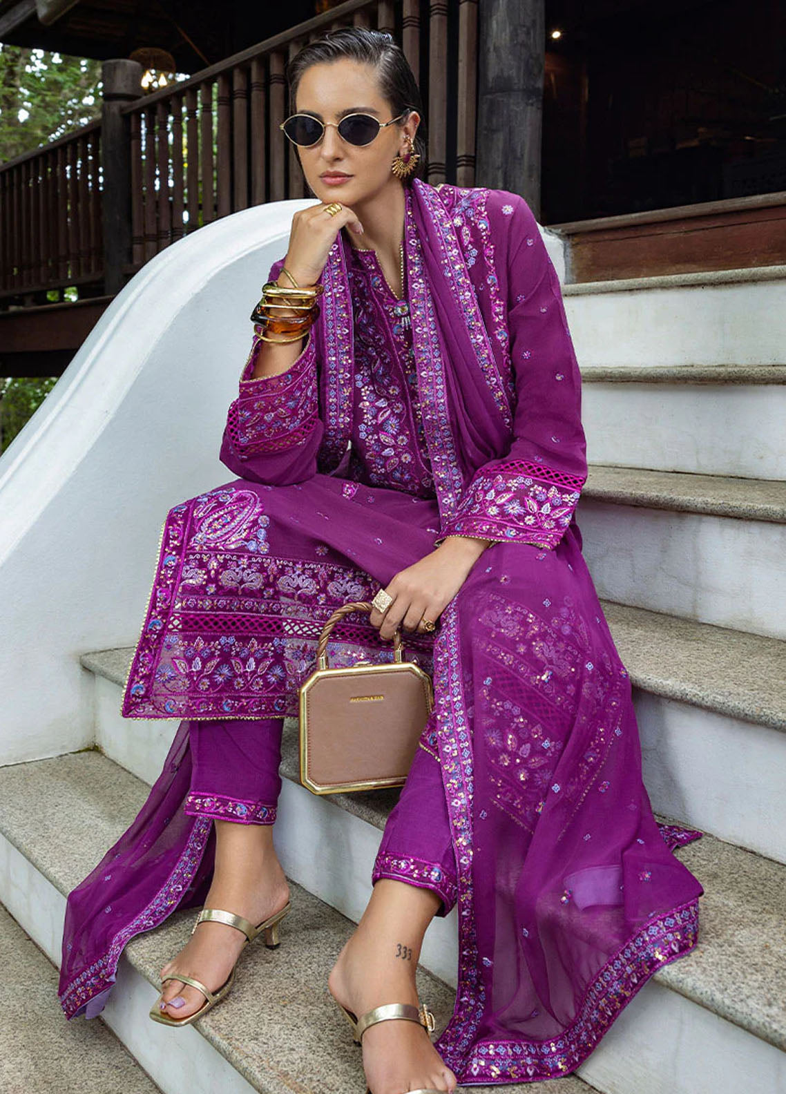Hemline Nuvera By Mushq Embroidered Raw Silk 3 Piece Unstitched Suit MQ25HLNRS D-06 AVENELLE Hemline Nuvera By Mushq Embroidered Raw Silk 3 Piece Unstitched Suit MQ25HLNRS D-06 AVENELLE