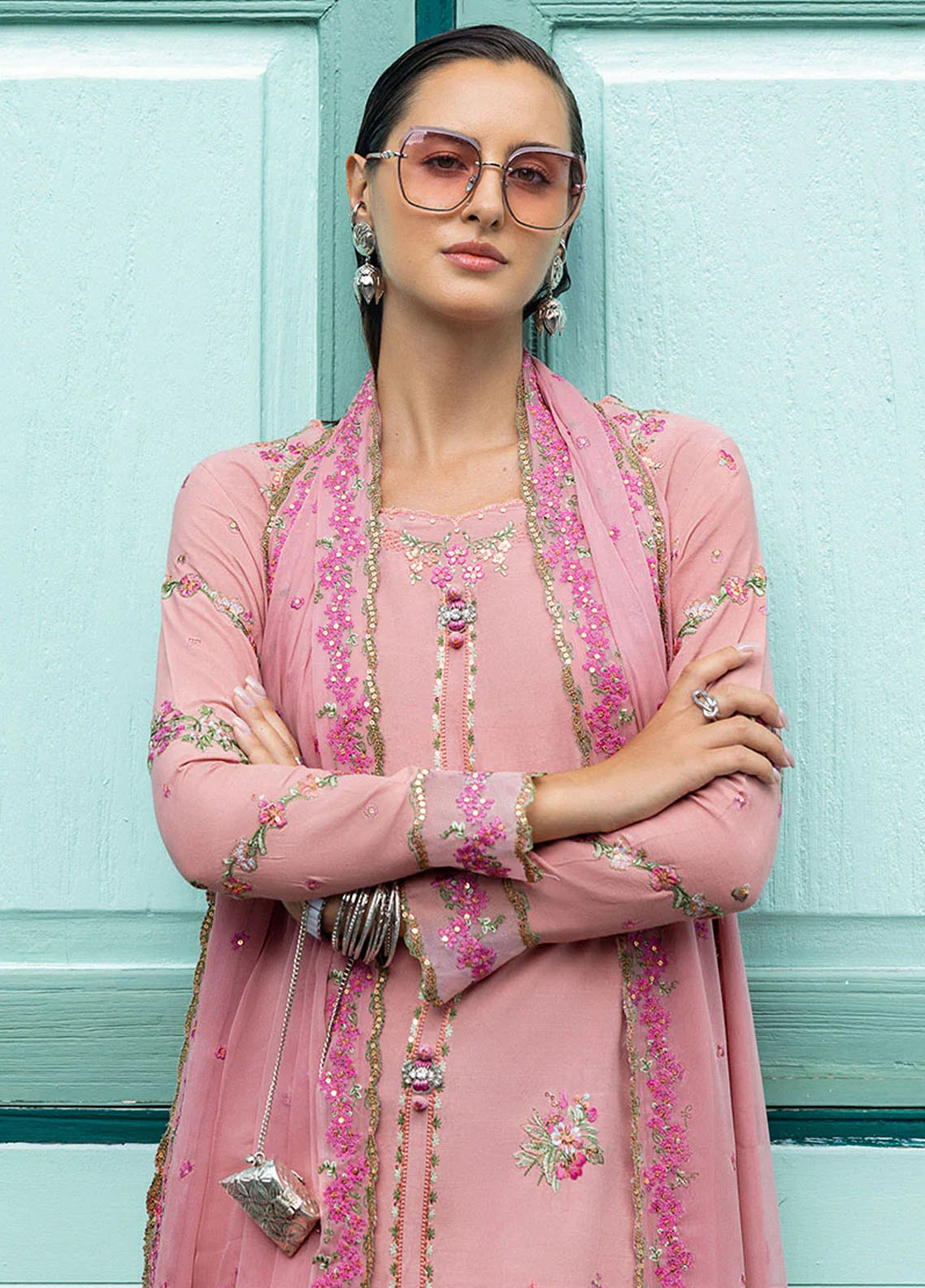 Hemline Nuvera By Mushq Embroidered Raw Silk 3 Piece Unstitched Suit MQ25HLNRS D-10 ELOWEN Hemline Nuvera By Mushq Embroidered Raw Silk 3 Piece Unstitched Suit MQ25HLNRS D-10 ELOWEN