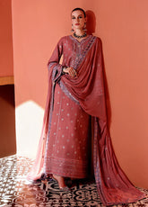 Hemline Nuvera By Mushq Embroidered Raw Silk 3 Piece Unstitched Suit MQ26HLNRS D-104 HERMIONE