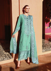 Hemline Nuvera By Mushq Embroidered Raw Silk 3 Piece Unstitched Suit MQ26HLNRS D-105 SYBIL