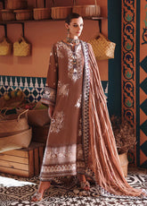 Hemline Nuvera By Mushq Embroidered Raw Silk 3 Piece Unstitched Suit MQ26HLNRS D-106 SALLY