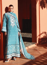 Hemline Nuvera By Mushq Embroidered Raw Silk 3 Piece Unstitched Suit MQ26HLNRS D-108 GLINDA