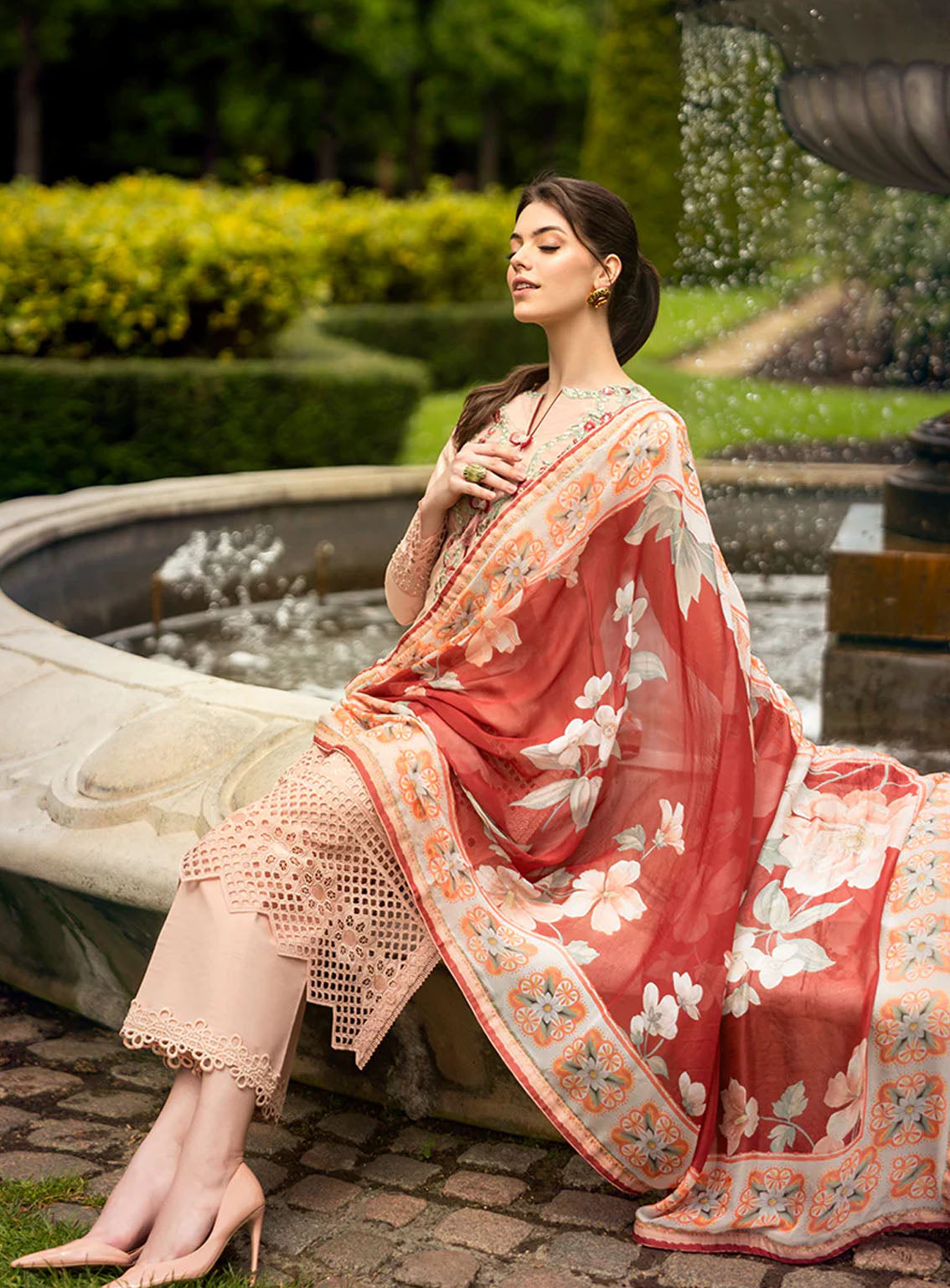 Hemline Odyssey By Mushq Embroidered Lawn 3 Piece Unstitched Suit MQ24H BLOOMING BELLE Hemline Odyssey By Mushq Embroidered Lawn 3 Piece Unstitched Suit MQ24H BLOOMING BELLE