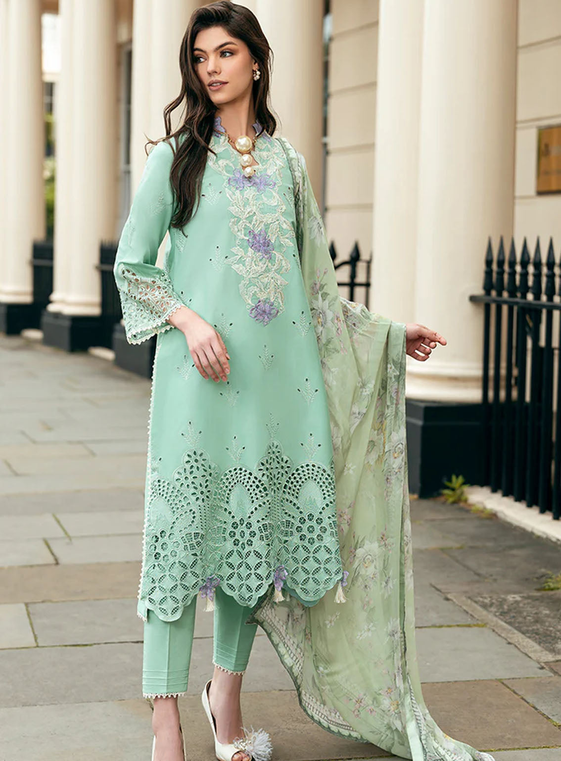 Hemline Odyssey By Mushq Embroidered Lawn 3 Piece Unstitched Suit MQ24H BRISTOL BEAUTY Hemline Odyssey By Mushq Embroidered Lawn 3 Piece Unstitched Suit MQ24H BRISTOL BEAUTY