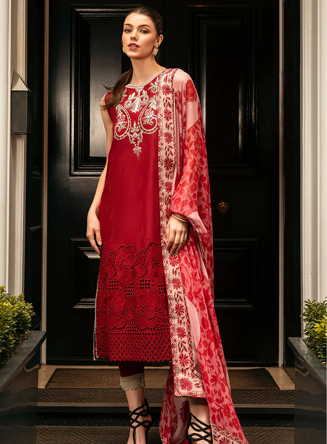Hemline Odyssey By Mushq Embroidered Lawn 3 Piece Unstitched Suit MQ24H CRIMSON CHIC Hemline Odyssey By Mushq Embroidered Lawn 3 Piece Unstitched Suit MQ24H CRIMSON CHIC