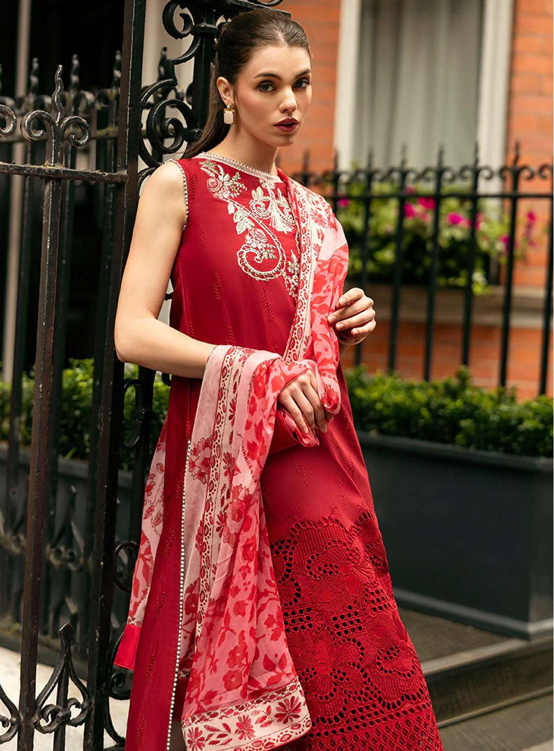 Hemline Odyssey By Mushq Embroidered Lawn 3 Piece Unstitched Suit MQ24H CRIMSON CHIC Hemline Odyssey By Mushq Embroidered Lawn 3 Piece Unstitched Suit MQ24H CRIMSON CHIC