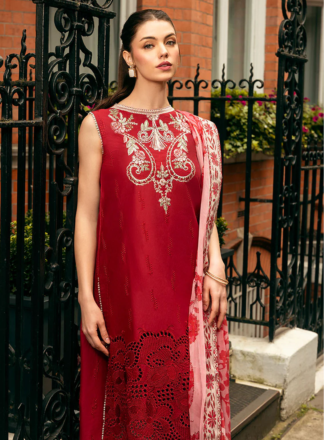Hemline Odyssey By Mushq Embroidered Lawn 3 Piece Unstitched Suit MQ24H CRIMSON CHIC Hemline Odyssey By Mushq Embroidered Lawn 3 Piece Unstitched Suit MQ24H CRIMSON CHIC