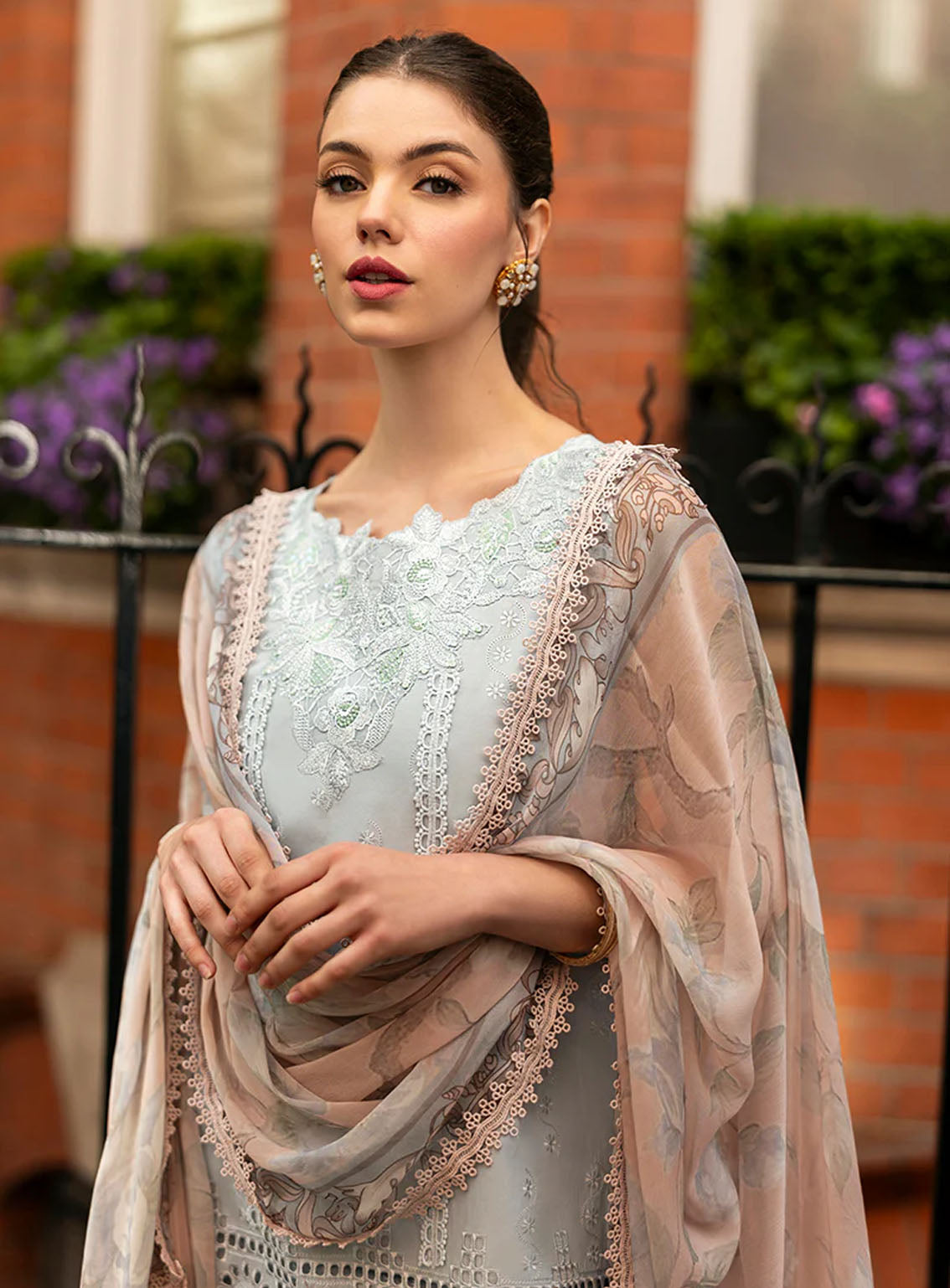 Hemline Odyssey By Mushq Embroidered Lawn 3 Piece Unstitched Suit MQ24H NIGHTINGALE NOIR Hemline Odyssey By Mushq Embroidered Lawn 3 Piece Unstitched Suit MQ24H NIGHTINGALE NOIR