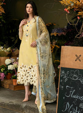 Hemline Odyssey By Mushq Embroidered Lawn 3 Piece Unstitched Suit MQ24H SUNSET SWAY