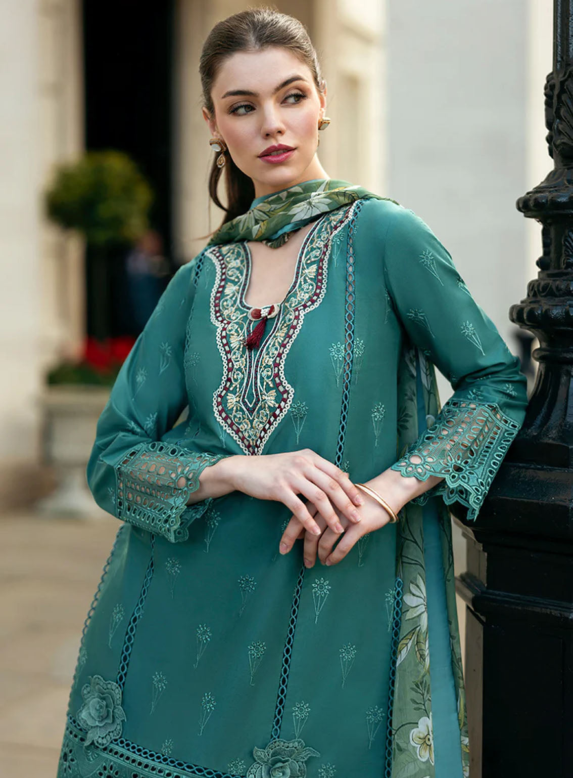 Hemline Odyssey By Mushq Embroidered Lawn 3 Piece Unstitched Suit MQ24H WHISPERING WAVES Hemline Odyssey By Mushq Embroidered Lawn 3 Piece Unstitched Suit MQ24H WHISPERING WAVES