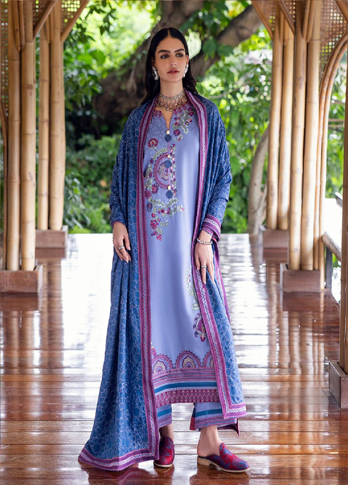 Hemline Symphony By Mushq Embroidered Karandi 3 Piece Unstitched Suit MQ25HLSK D-04 RIVER HUSH Hemline Symphony By Mushq Embroidered Karandi 3 Piece Unstitched Suit MQ25HLSK D-04 RIVER HUSH