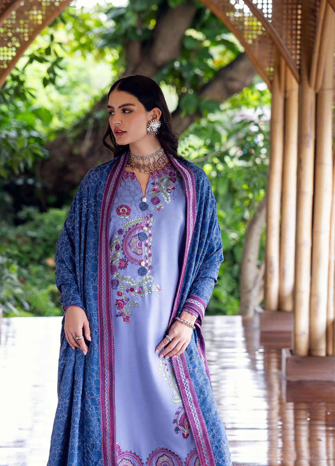 Hemline Symphony By Mushq Embroidered Karandi 3 Piece Unstitched Suit MQ25HLSK D-04 RIVER HUSH Hemline Symphony By Mushq Embroidered Karandi 3 Piece Unstitched Suit MQ25HLSK D-04 RIVER HUSH