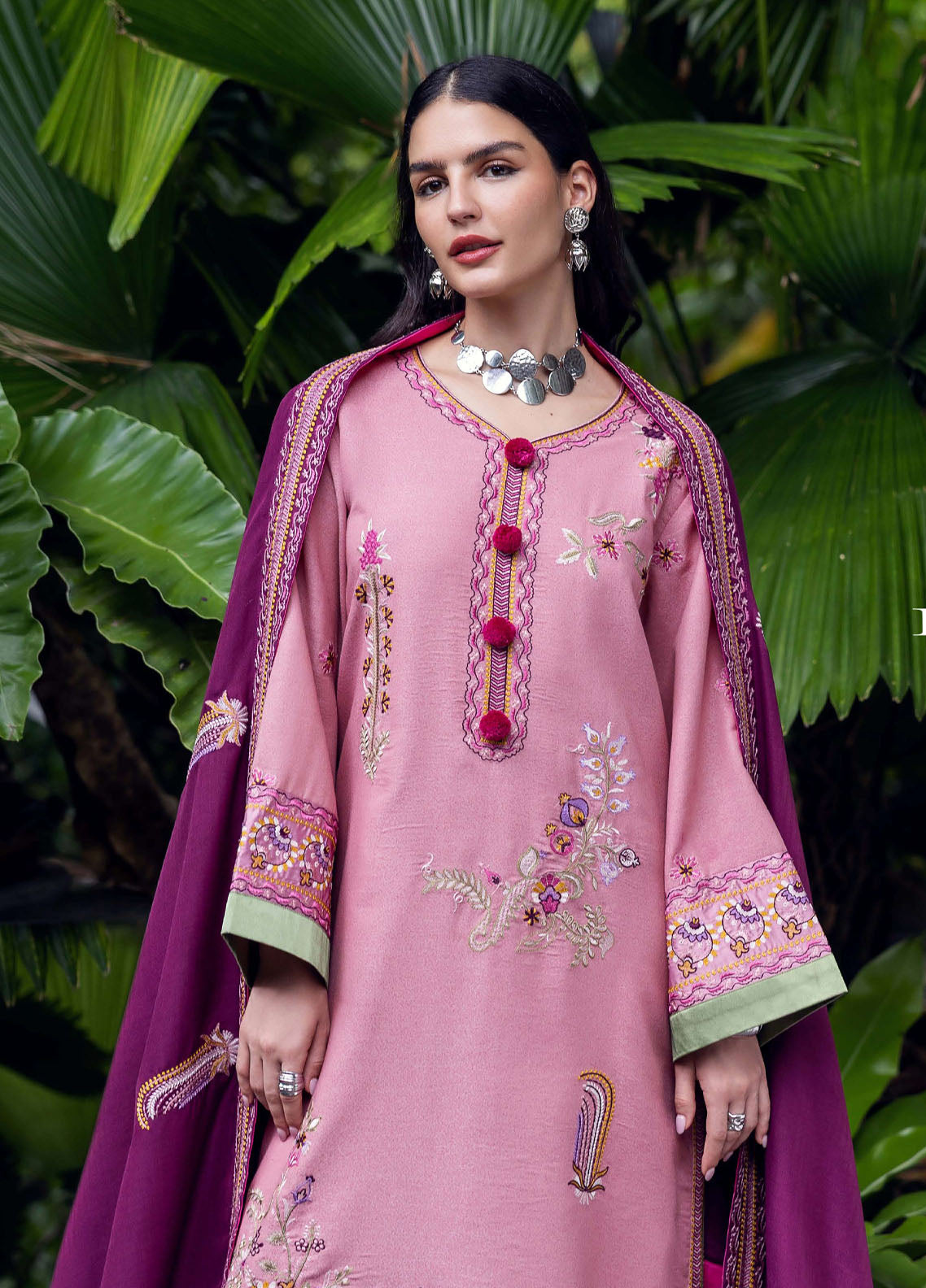 Hemline Symphony By Mushq Embroidered Karandi 3 Piece Unstitched Suit MQ25HLSK D-09 OPAL GLEAM Hemline Symphony By Mushq Embroidered Karandi 3 Piece Unstitched Suit MQ25HLSK D-09 OPAL GLEAM