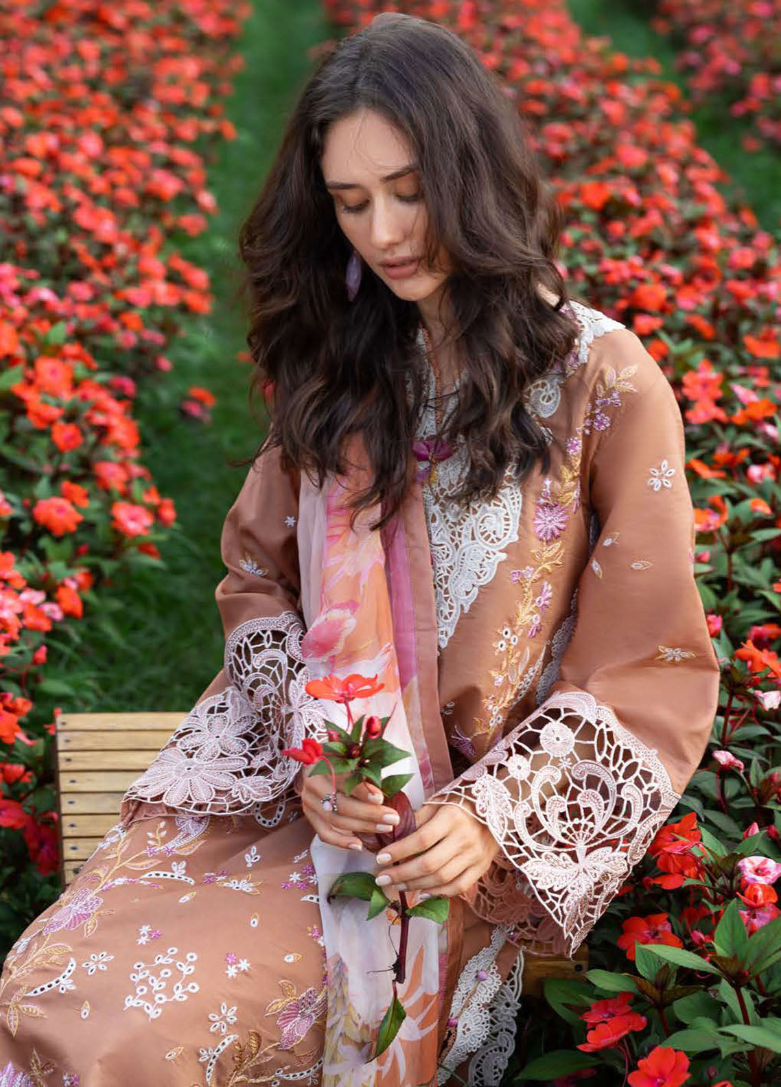 Hemline The Secret Garden By Mushq Embroidered Lawn 3 Piece Unstitched Suit MQ26HLTSG D-11A ROSETTE REVERIE Hemline The Secret Garden By Mushq Embroidered Lawn 3 Piece Unstitched Suit MQ26HLTSG D-11A ROSETTE REVERIE