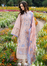 Hemline The Secret Garden By Mushq Embroidered Lawn 3 Piece Unstitched Suit MQ26HLTSG D-12A BLOOM SONATA