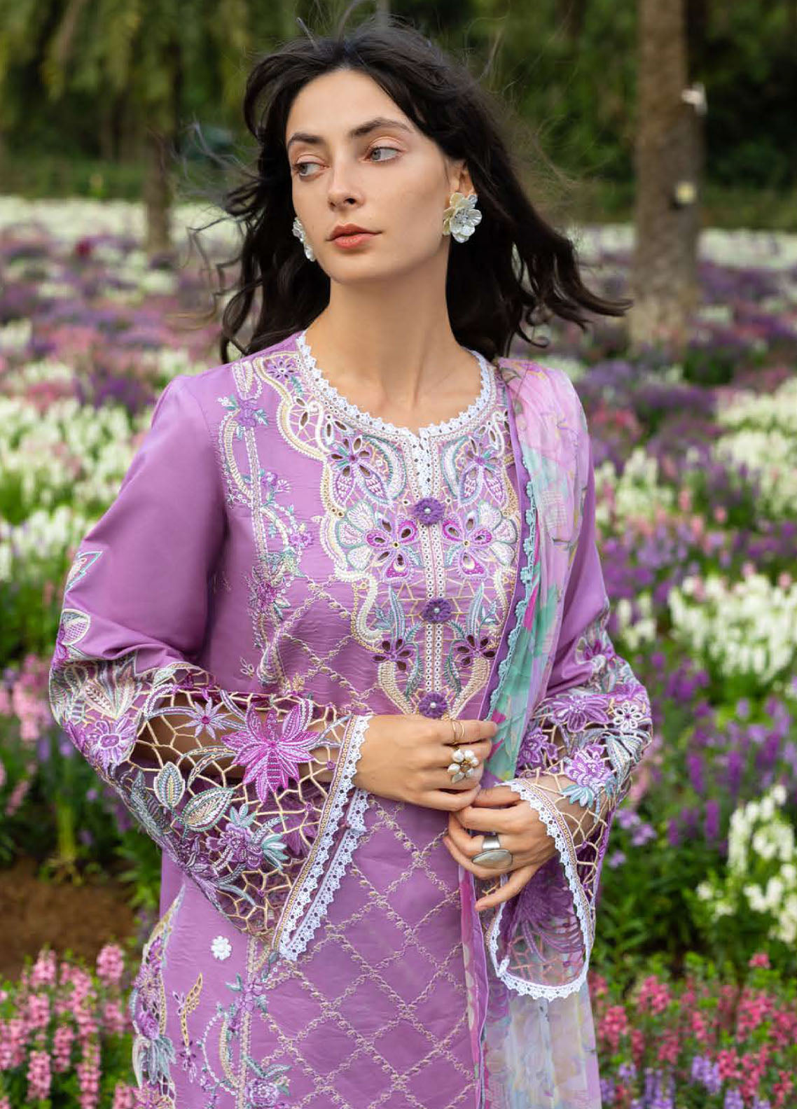 Hemline The Secret Garden By Mushq Embroidered Lawn 3 Piece Unstitched Suit MQ26HLTSG D-13B SECRET THICKET Hemline The Secret Garden By Mushq Embroidered Lawn 3 Piece Unstitched Suit MQ26HLTSG D-13B SECRET THICKET