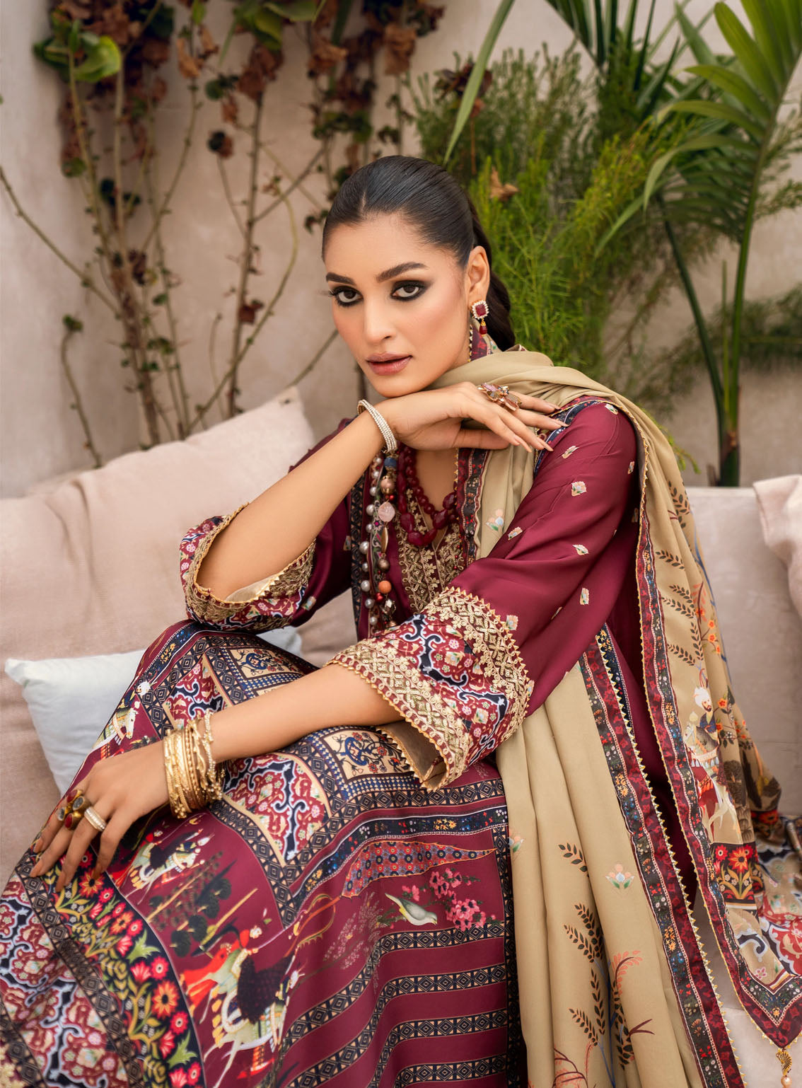 HemStitch Embroidered Silk 3 Piece Unstitched Suit HS24SE D-USC-01 ASH HemStitch Embroidered Silk 3 Piece Unstitched Suit HS24SE D-USC-01 ASH