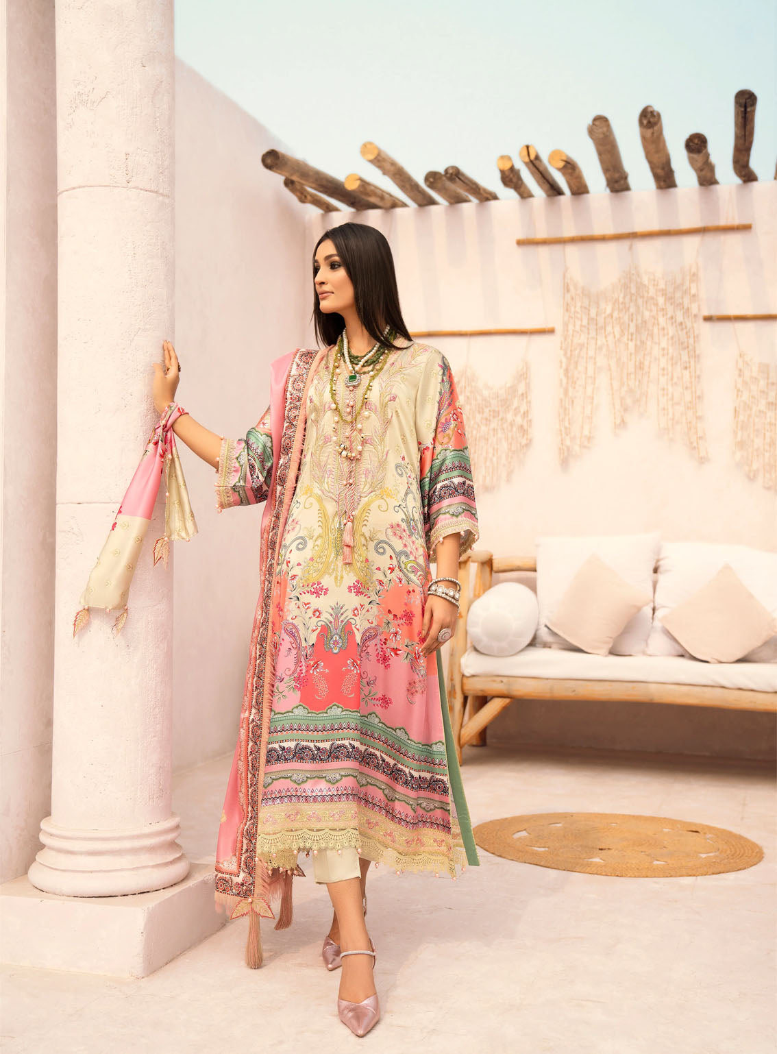 HemStitch Embroidered Silk 3 Piece Unstitched Suit HS24SE D-USC-02 EVA HemStitch Embroidered Silk 3 Piece Unstitched Suit HS24SE D-USC-02 EVA